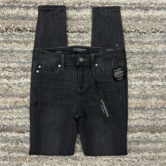 Liverpool Mid Rise Skinny Jeans Sz 0/25 NWT | Liverpool Meteorite Wash Skinny - - Picture 1 of 13